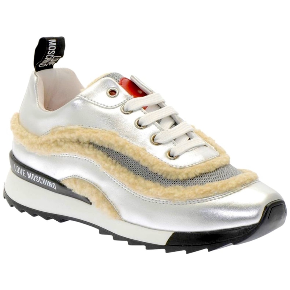 Love Moschino Faux Shearling Sneakers